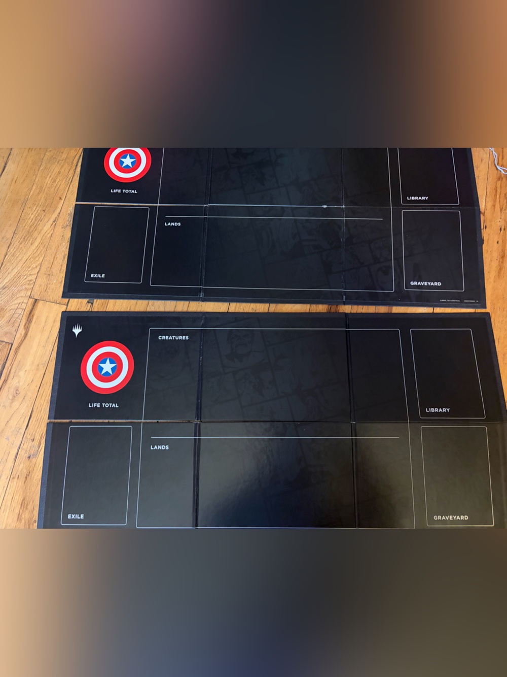 Set of two magic the gathering Marvel play mats
